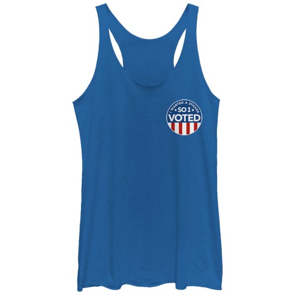 Women_s Lost Gods Election I Wanted a Sticker so I Voted Racerback Tank Top