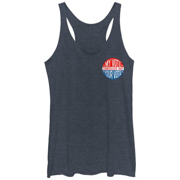 Women_s Lost Gods Election My Vote Cancelled Out Your Vote Racerback Tank Top