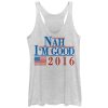 Women_s Lost Gods Election Nah I_m Good 2016 Racerback Tank Top