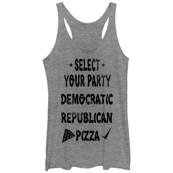 Women_s Lost Gods Election Pizza Party Racerback Tank Top