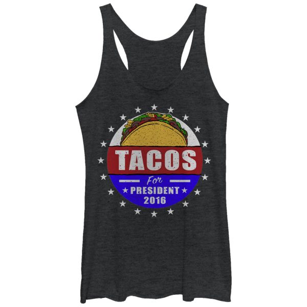 Women_s Lost Gods Election Tacos for President 2016 Racerback Tank Top