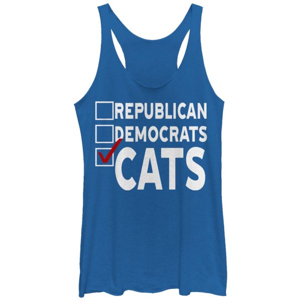 Women_s Lost Gods Election Vote Cats Racerback Tank Top