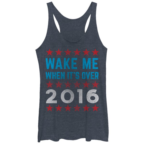 Women_s Lost Gods Election Wake Me When It_s Over 2016 Racerback Tank Top