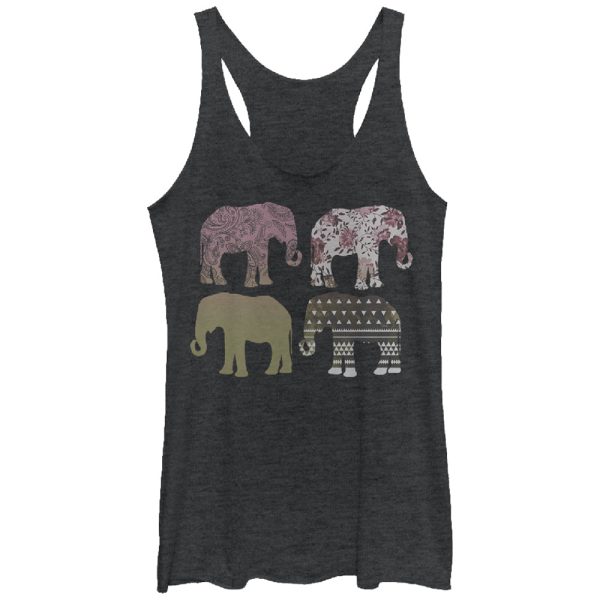 Women_s Lost Gods Elephant Pattern Parade Racerback Tank Top