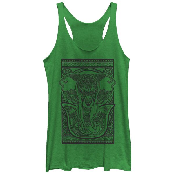 Women_s Lost Gods Elephant Tribal Print Racerback Tank Top