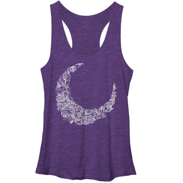 Women_s Lost Gods Filigree Moon Racerback Tank Top