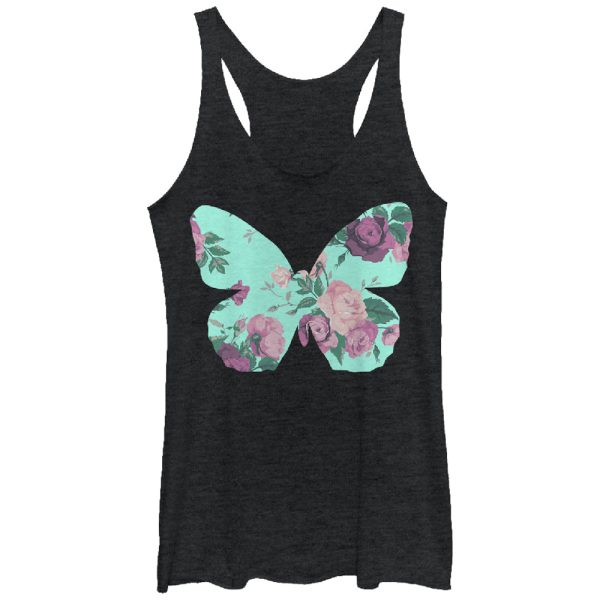 Women_s Lost Gods Floral Butterfly Racerback Tank Top