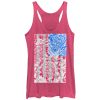Women_s Lost Gods Floral Print American Flag Racerback Tank Top