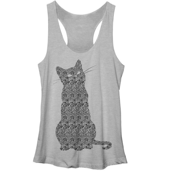 Women_s Lost Gods Floral Print Cat Racerback Tank Top