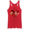 Women_s Lost Gods Floral Print Heart Racerback Tank Top
