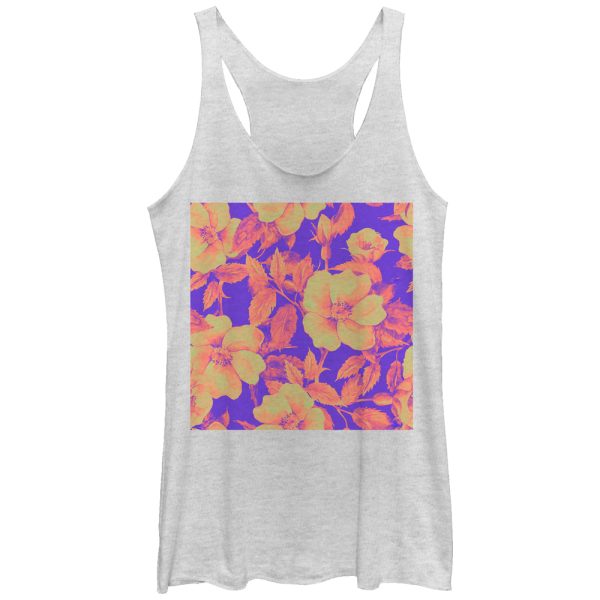 Women_s Lost Gods Floral Print Square Racerback Tank Top