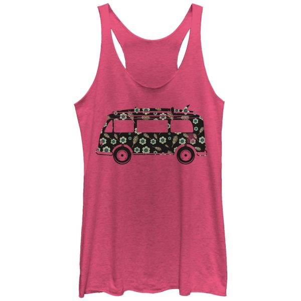 Women_s Lost Gods Floral Print Surf Bus Racerback Tank Top