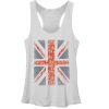 Women_s Lost Gods Floral Print Union Jack Racerback Tank Top