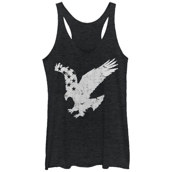 Women_s Lost Gods Flying Eagle American Flag Racerback Tank Top