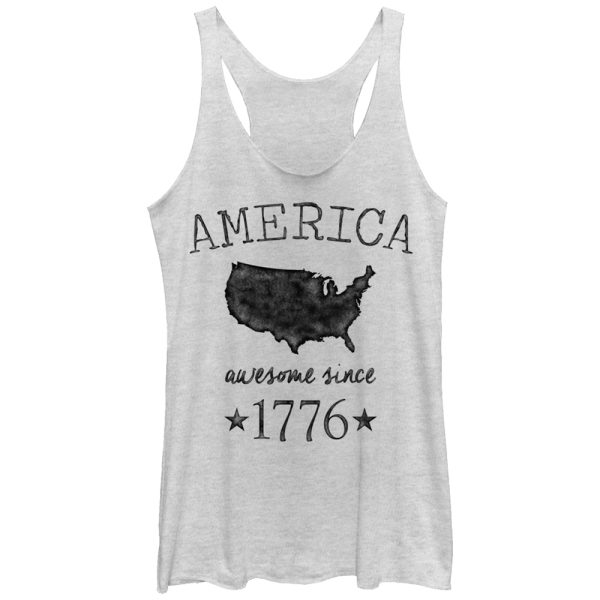 Women_s Lost Gods Fourth of July Awesome Since 1776 Racerback Tank Top