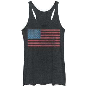 Women_s Lost Gods Fourth of July Classic American Flag Racerback Tank Top