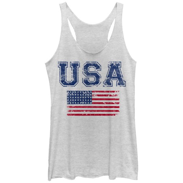 Women_s Lost Gods Fourth of July Flag USA Racerback Tank Top