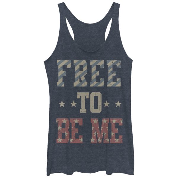 Women_s Lost Gods Fourth of July Free to Be Me Racerback Tank Top