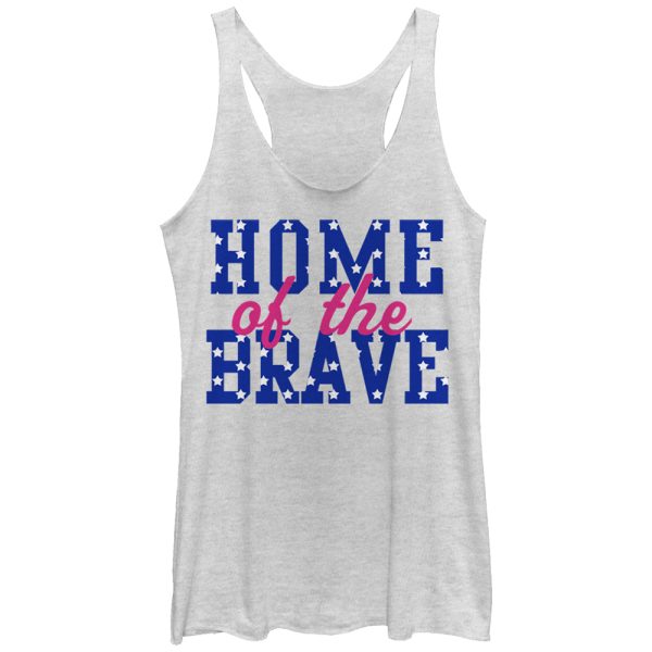 Women_s Lost Gods Fourth of July Home of the Brave Racerback Tank Top