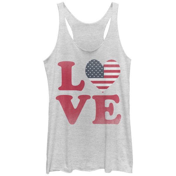 Women_s Lost Gods Fourth of July Love Racerback Tank Top