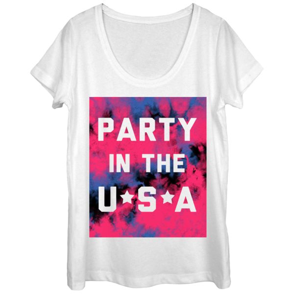 Women_s Lost Gods Fourth of July Party in the USA Scoop Neck