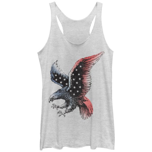 Women_s Lost Gods Fourth of July Patriotic Eagle Racerback Tank Top