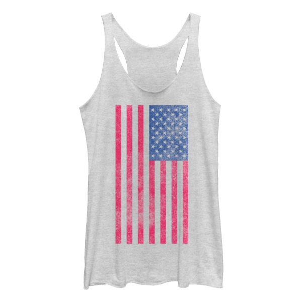 Women_s Lost Gods Fourth of July Retro American Flag Racerback Tank Top