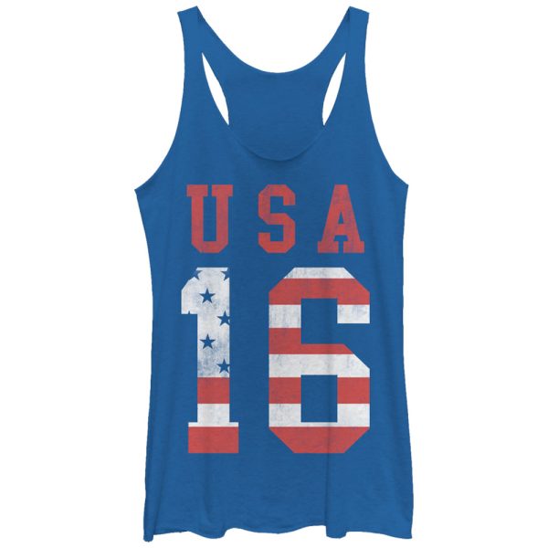 Women_s Lost Gods Fourth of July USA 16 Racerback Tank Top