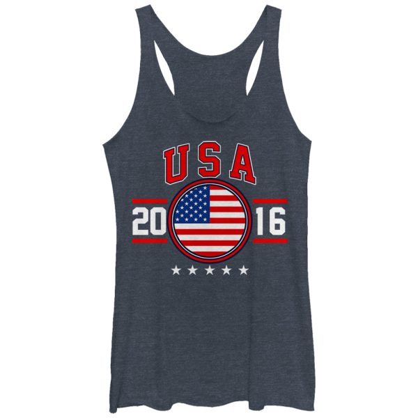 Women_s Lost Gods Fourth of July USA 2016 Racerback Tank Top