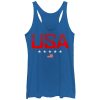 Women_s Lost Gods Fourth of July USA Stripe Design Racerback Tank Top