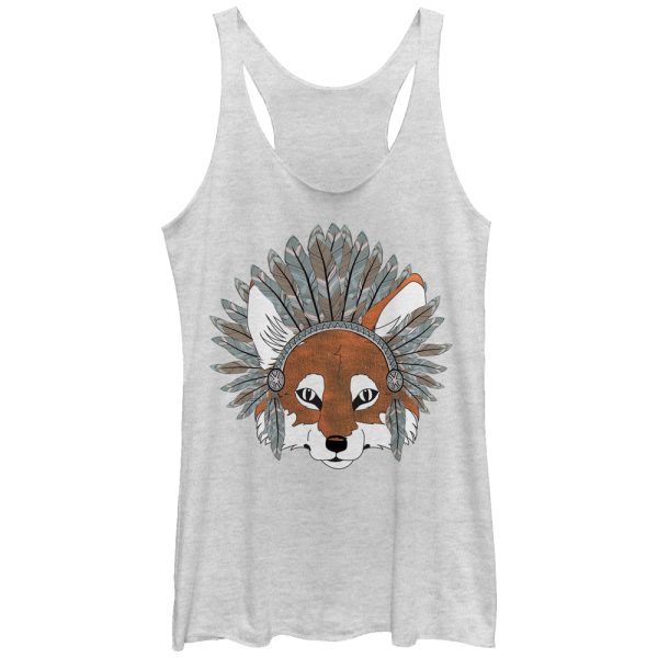 Women_s Lost Gods Fox Feather Headdress Racerback Tank Top