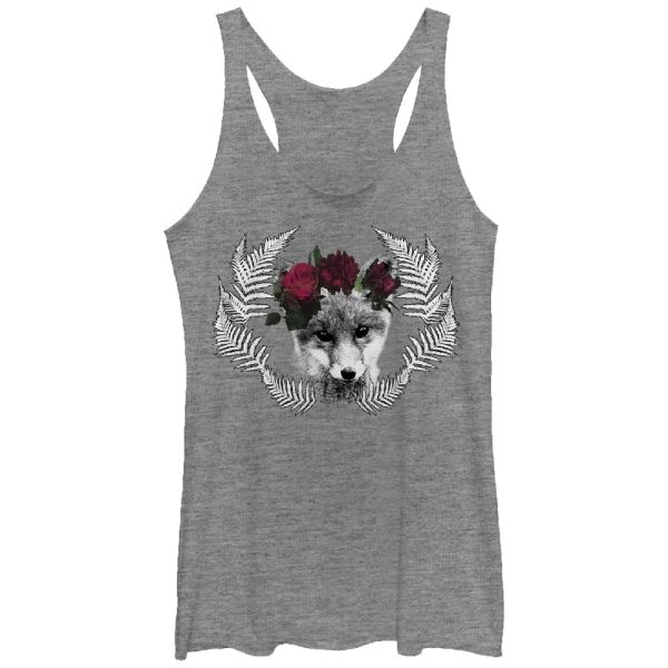 Women_s Lost Gods Fox Laurel Wreath Racerback Tank Top