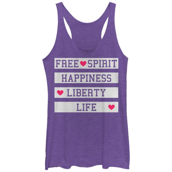 Women_s Lost Gods Free Spirit Happiness Racerback Tank Top