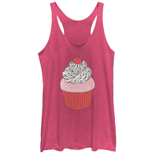 Women_s Lost Gods Frosted Cherry Cupcake Racerback Tank Top