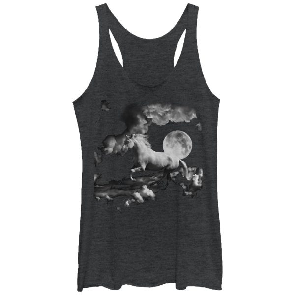 Women_s Lost Gods Full Moon Horse Racerback Tank Top