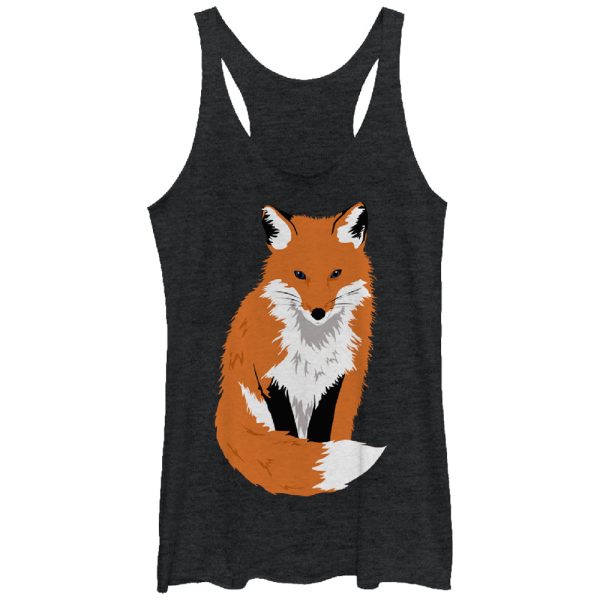 Women_s Lost Gods Furry Fox Racerback Tank Top