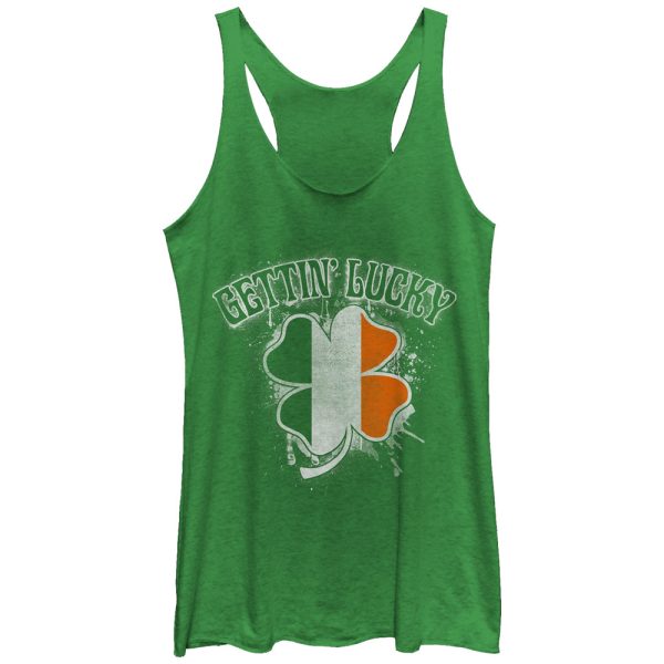 Women_s Lost Gods Getting Lucky Ireland Racerback Tank Top