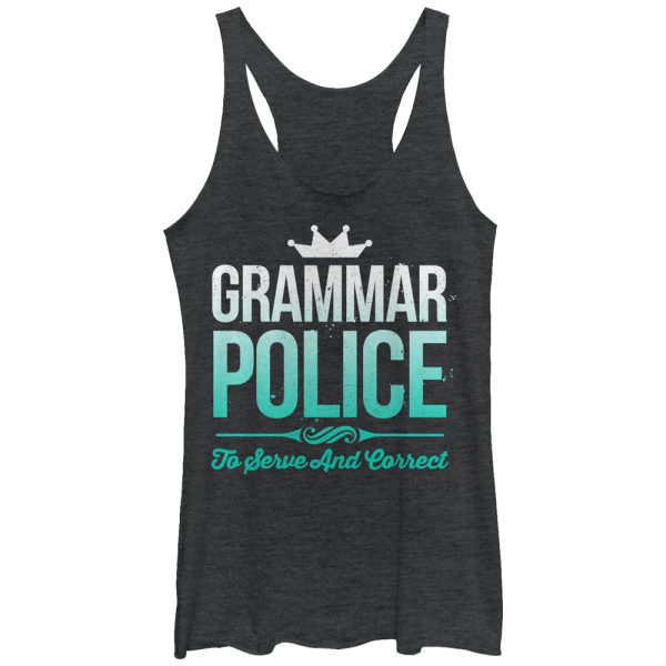 Women_s Lost Gods Grammar Police Racerback Tank Top