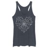Women_s Lost Gods Halloween Heart Spider Web Racerback Tank Top