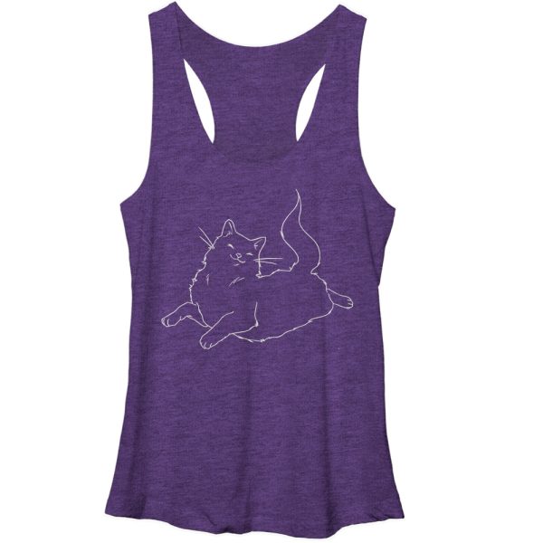 Women_s Lost Gods Happy Cat Racerback Tank Top_3715