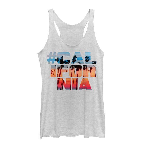 Women_s Lost Gods Hashtag California Sunset Racerback Tank Top