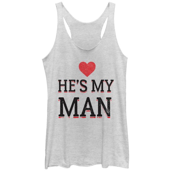 Women_s Lost Gods He_s My Man Racerback Tank Top