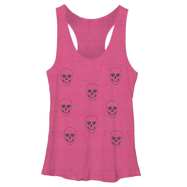 Women_s Lost Gods Heart Skull Racerback Tank Top