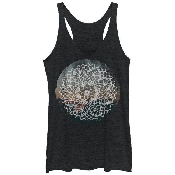 Women_s Lost Gods Henna Circle Landscape Racerback Tank Top