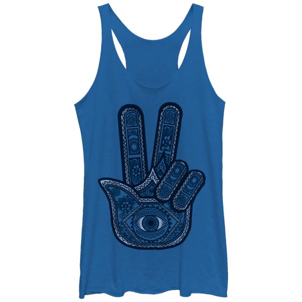 Women_s Lost Gods Henna Peace Print Racerback Tank Top