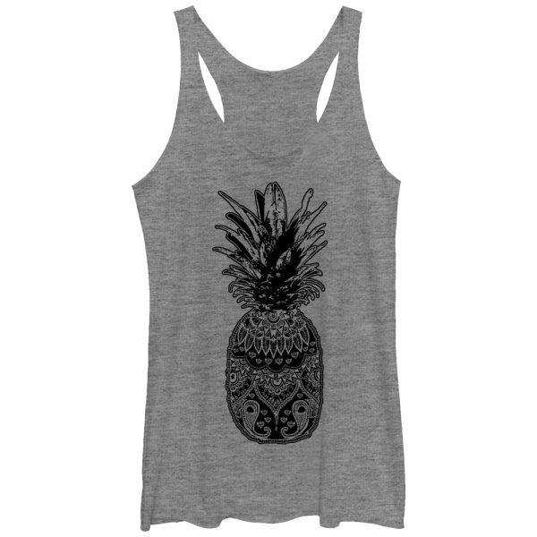 Women_s Lost Gods Henna Pineapple Print Racerback Tank Top