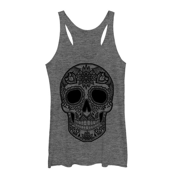 Women_s Lost Gods Henna Print Skull Racerback Tank Top