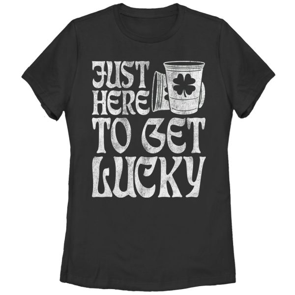 Women_s Lost Gods Here to Get Lucky T-Shirt