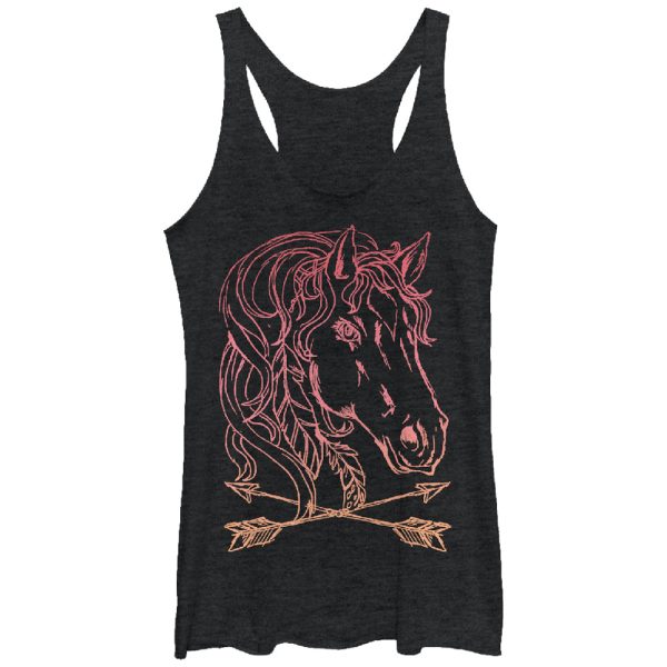 Women_s Lost Gods Horse Arrow Racerback Tank Top