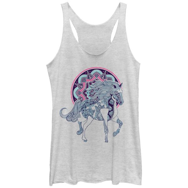 Women_s Lost Gods Horse Henna Print Racerback Tank Top